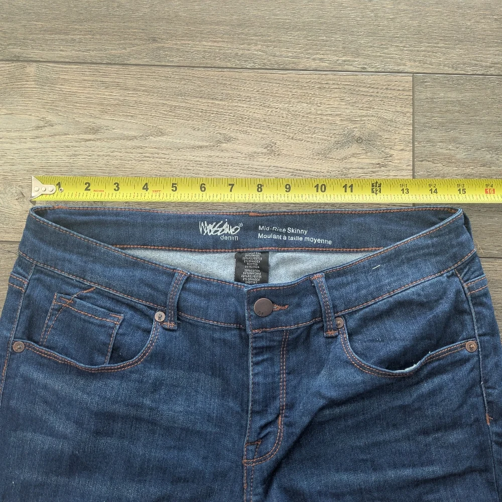 Mossimo Denim Mid-Rise Skinny Jeans Women's Size 8/29 Medium Wash Pants - Picture 2 of 7